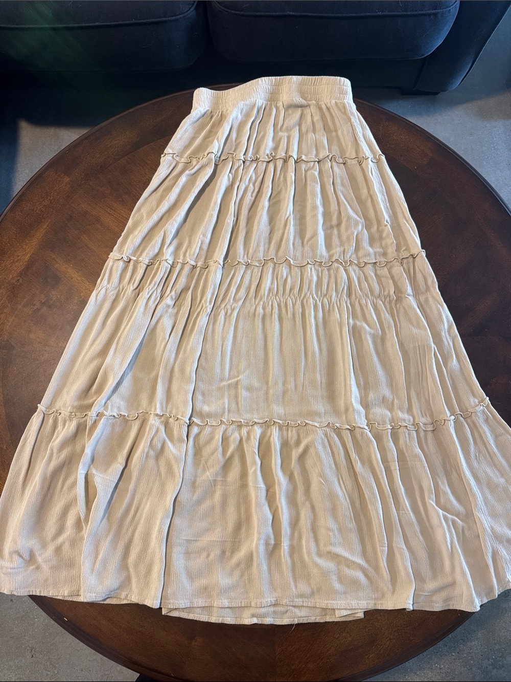 Women SO Cream Tiered Maxi Skirt